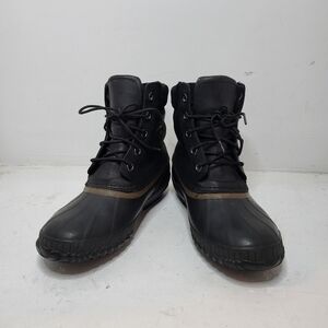 SOREL Cheyanne Lace Full Grain Black Boot Size 8